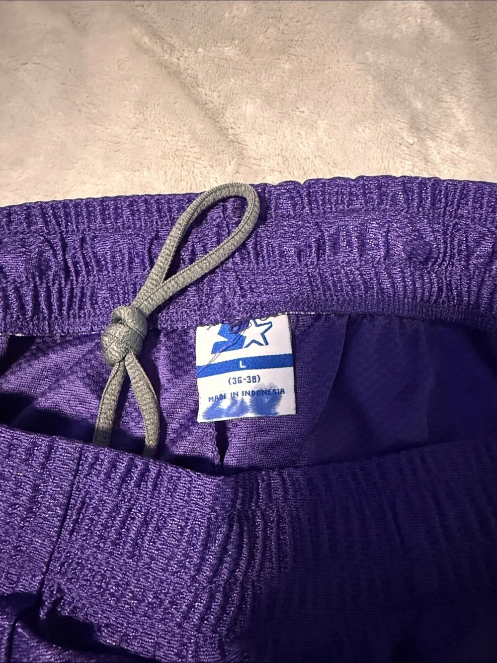 Starter L 36-38 Men's Athletic Mesh Shorts - Purple